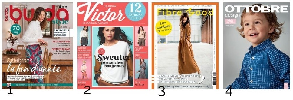 idee cadeau pour couturiere abonnement magazine idee cadeau pour couturiere abonnement magazine Burda La maison Victor Fibre mood Ottobre design