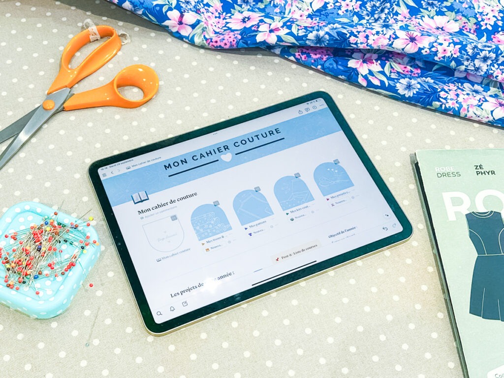 Un cahier couture pour organiser efficacement ses projets