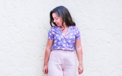 Look pastel : chemise Scarlett et pantalon Karène de Majam